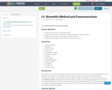 1.3 - Scientific Method and Communication
