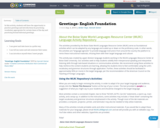 Greetings- English Foundation