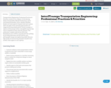 Intro2Transpo Transportation Engineering: Professional Practices & Priorities
