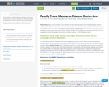 Family Trees, Mandarin Chinese, Novice-Low