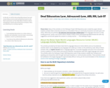 Deaf Education Law, Advanced-Low, ASL 301, Lab 07