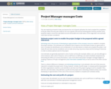 Project Manager manages Costs
