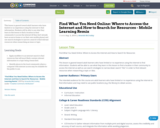 Find What You Need Online: Where to Access the Internet and How to Search for Resources - Mobile Learning Remix