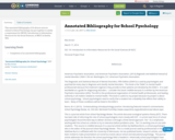 Annotated Bibliography for School Pyschology