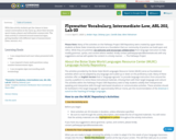 Flyswatter Vocabulary, Intermediate-Low, ASL 202, Lab 03