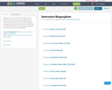 Instructor Biographies