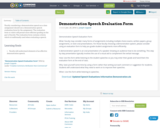Demonstration Speech Evaluation Form