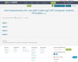 Unit Assessments for use with Code.org's AP Computer Science Principles