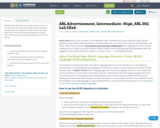 ASL Advertisement, Intermediate- High, ASL 202, Lab 12lab
