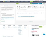 Health promotion and fake health science on social media