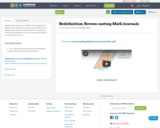 Redefinition: Screen casting Math Journals 