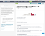 Problem-Solution Paragraph Writing: A MS English Language Arts Lesson