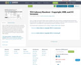 TCC Library Handout - Copyright, OER, and CC Licenses