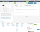 TCC Library Handout - MLA 8 Multimedia