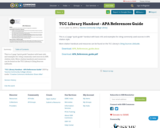 TCC Library Handout - APA References Guide