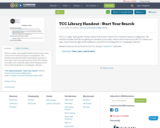 TCC Library Handout - Start Your Search