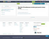 The Use of Landmines student persuasive essay (link)