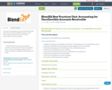 BlendEd Best Practices Unit: Accounting for Uncollectible Accounts Receivable