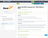 Digital Age Skill: Language Arts - What Makes a Hero