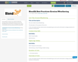 BlendEd Best Practices-Erosion/Weathering