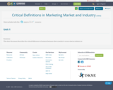 Critical Definitions in Marketing  Market and Industry