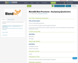 BlendEd Best Practices - Analyzing Quadratics