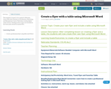 Create a flyer with a table using Microsoft Word