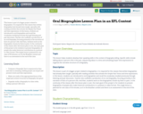 Oral Biographies Lesson Plan in an EFL Context