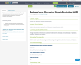 Business Law: Alternative Dispute Resolution (ADR)