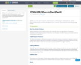 HTML/CSS: Where to Start (Part 1)