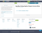OpenStax College Algebra Chapter 6 Lecture Notes