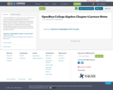 OpenStax College Algebra Chapter 4 Lecture Notes