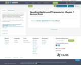 OpenStax Algebra and Trigonometry Chapter 9 Lecture Notes