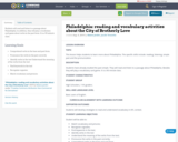 Philadelphia: reading and vocabulary activities about the City of Brotherly Love