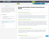 Community Portfolio: Family, Community and World