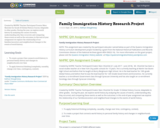 Family Immigration History Research Project