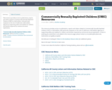 Commercially Sexually Exploited Children (CSEC) Resources
