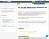 The Interview, English Template, Intermediate Mid