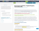 Government and Politics - English Template, Intermediate Mid