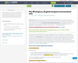 The Workplace, English template intermediate mid