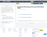 First Grade Phonological Awareness Word Study Guide