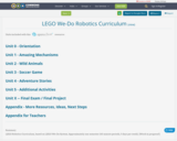 LEGO We-Do Robotics Curriculum