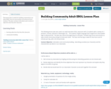 Building Community Adult ESOL Lesson Plan