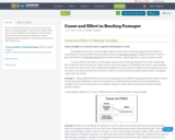Cause and Effect in Reading Passages