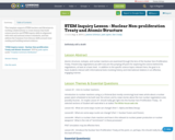 STEM Inquiry Lesson - Nuclear Non-proliferation Treaty and Atomic Structure