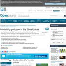 Modelling Pollution in the Great Lakes