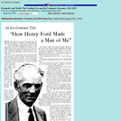 "How Henry Ford Made a Man of Me"