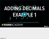 Arithmetic Operations: Adding Decimals Example 1