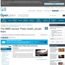 The MMR VAccine: Public Health, Private Fears