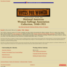Votes for Women: Selections from NAWSA Collection, 1848-1921